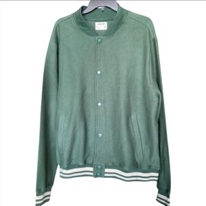 SVRN CODE Highball Green Retro Varsity Style Jacket Men Size XL NWT